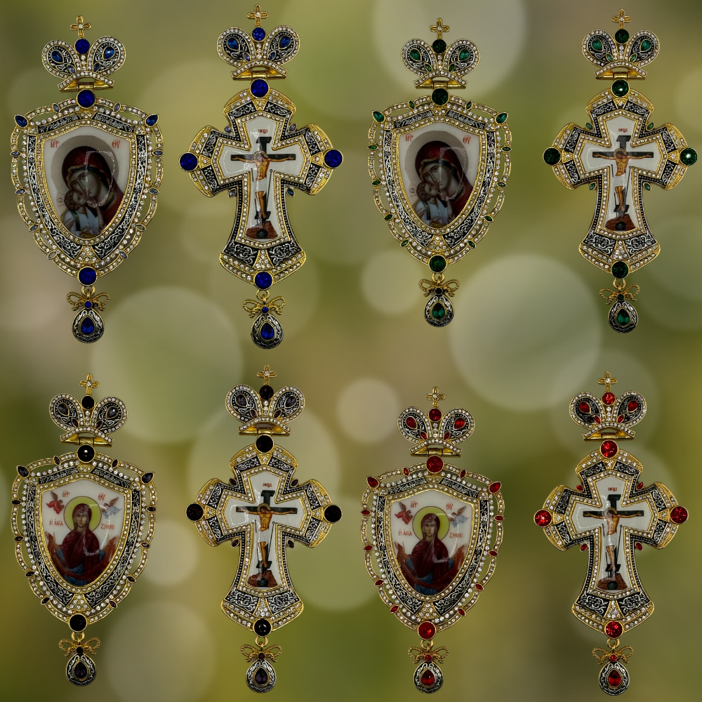Orthodox Pectoral Cross with Panagia for Bishop Orthodox Pectoral Cross with Panagia for Bishop